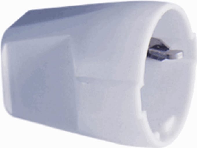 ABL Schuko Contrastekker met randaarde wit