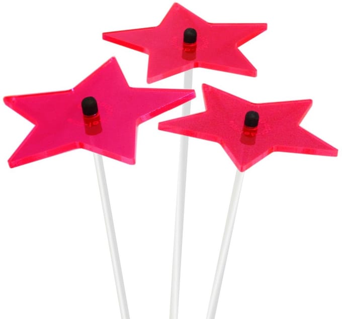 Cazador Del Sol Zonnevangers ster Ø080mm x 26cm Rood Set3