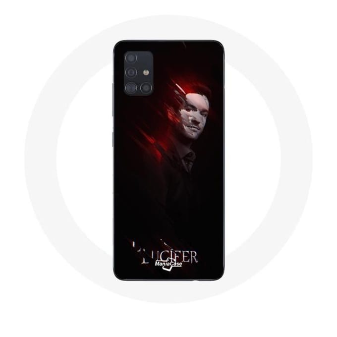 Hoesje voor Samsung Galaxy A71 Lucifer Series zwarte achtergrond