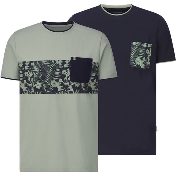 Babista herren T-Shirts, Set Van 2 - 52/54 - groen - Plus Size