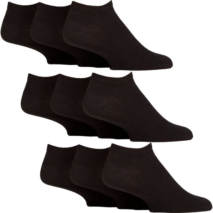 9-pack heren diabetes trainer sokken | Niet-elastische extra brede enkelsokken