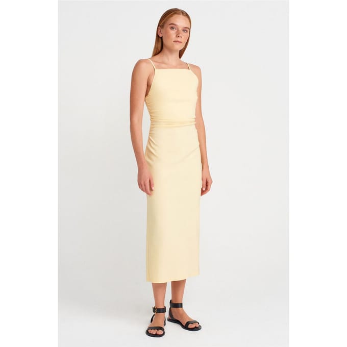 Mouwloze Bodycon Midi Jurk
