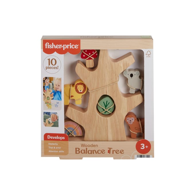 Fisher Price Houten Stapelboom Grijp- en bijtspeelgoed