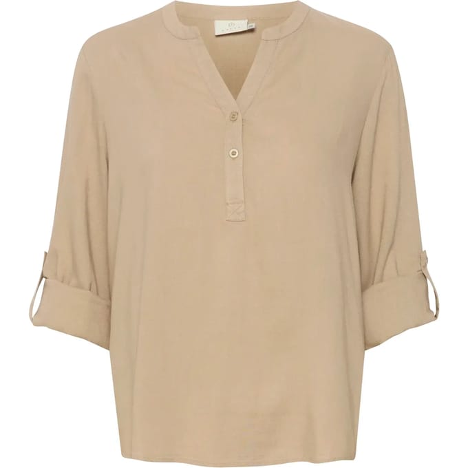 Blouse met lange mouwen Regular fit Chinchilla beige