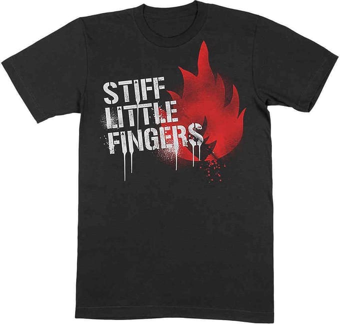 Stiff Little Fingers - Graffiti Heren T-shirt - S - Zwart
