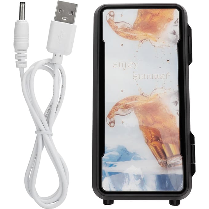 Mini Koelkast USB Snelkoeling Elektrische Koelkast Koeler Warmer voor Cosmetica DrankenZwart 18W beige