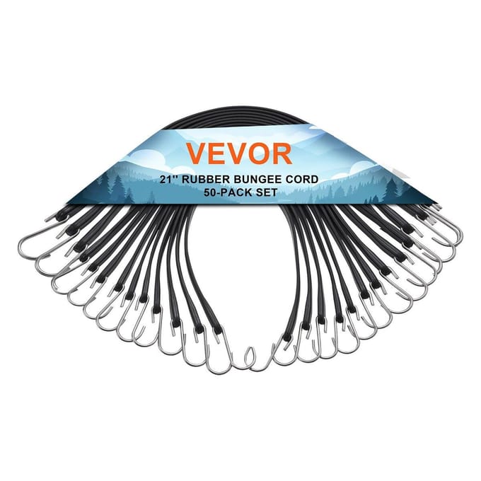 Lot de 50 Cordes Élastiques Plates 19,8 mm Sangles Élastiques Robustes avec Crochet en S