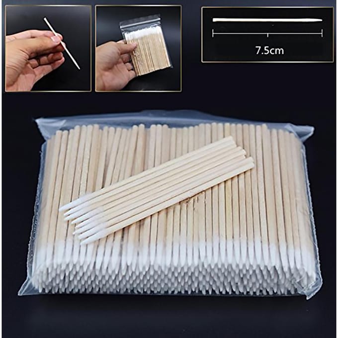 300 stuks Wegwerp Make-up Microblading Wattenschijfjes Wimperverlenging Applicator Make-up Verwijderen gray