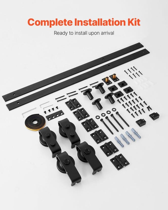 Bi-vouw Schuifstaldeur Hardware Railsysteem Kit 64  voor Vier Deuren van 15