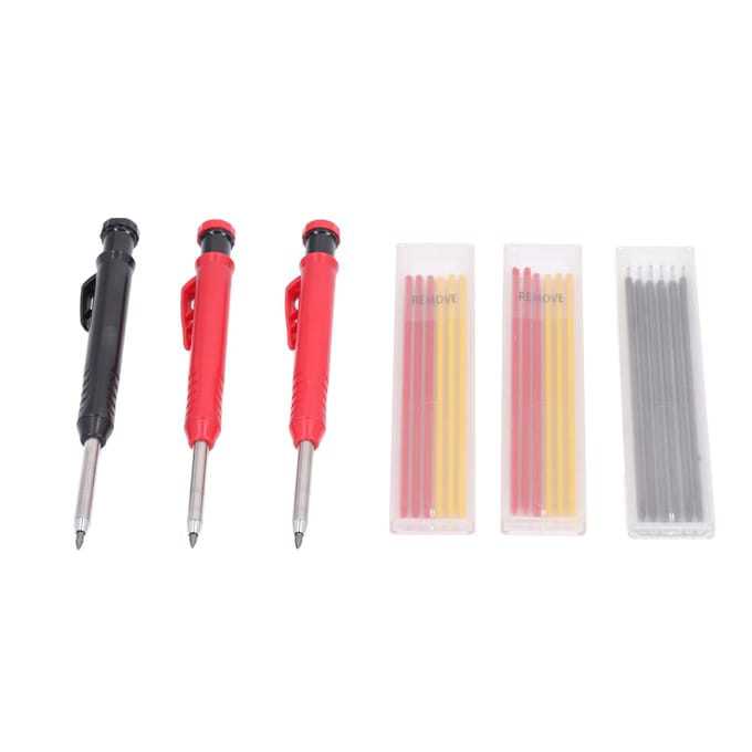 Solide Timmermanspotloodset met Vulling Langneus Diepgat Mechanische Markeertool white