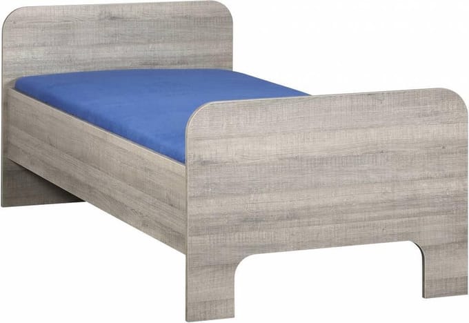 Seniorenbed 90x210 - Donker grijs hout - Breda
