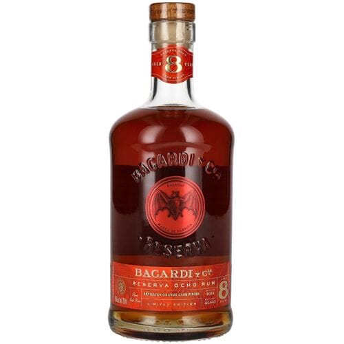 Bacardi 8 Años RESERVA OCHO Sevillian Orange Cask Finish Rum 45% Vol. 0,7l