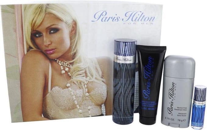 100 ml Eau De Toilette Spray + 90 ml Body Wash + 82 ml Deodorant Stick + .25 Mini EDT Spray