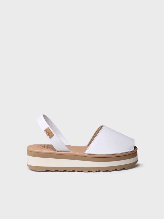 Leren platformsandaal voor dames | ALAIOR-P