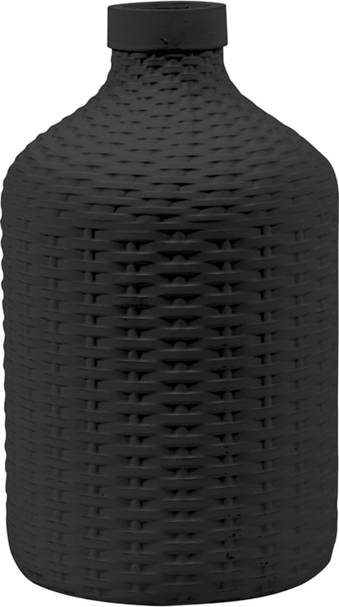 Light&living Vaas deco Ø21x35 cm WICK mat zwart