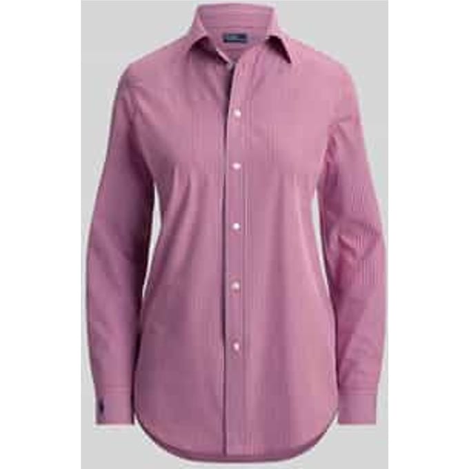 Slim Fit overhemdblouse van katoenmix