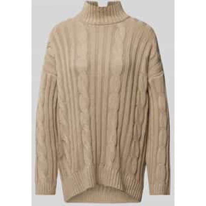 Gebreide pullover met opstaande kraag en wol, model 'HAYDA'