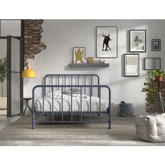 LUCEVI - Bronxx Bed 140x200cm - Blue Denim