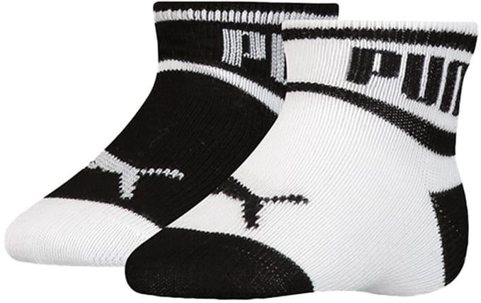 Unisex babysokken met logo - 2 paar – Black white – 15-18