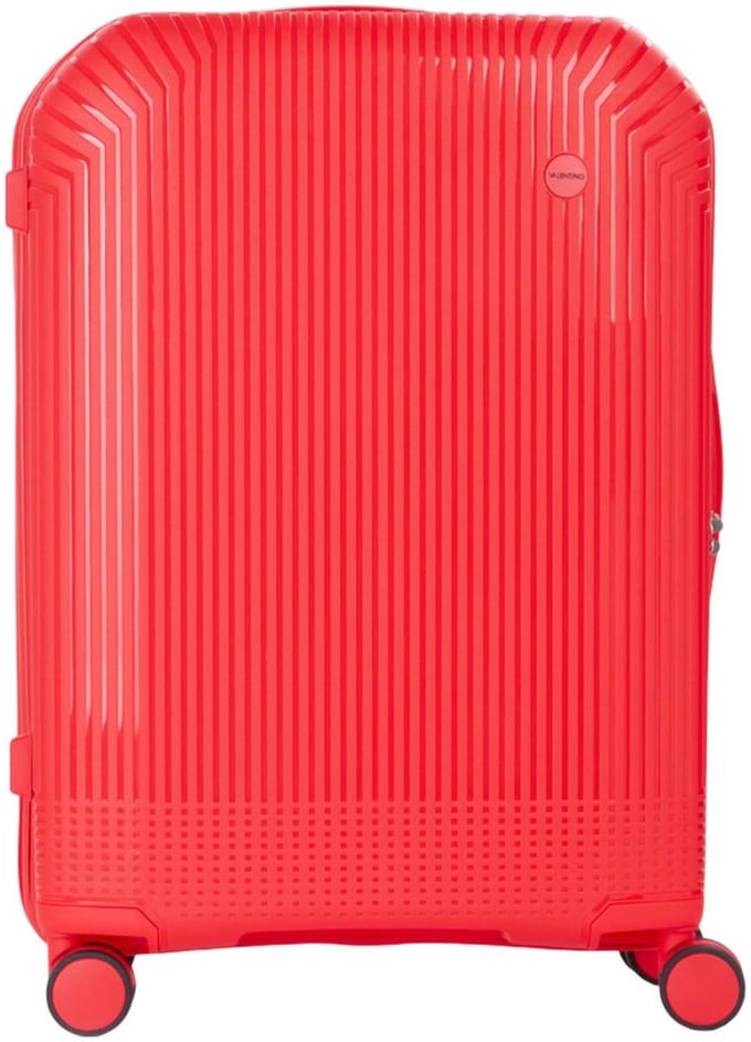VALENTINO trolley Wood Carry On Suitcase Corallo koraalrood 78cm
