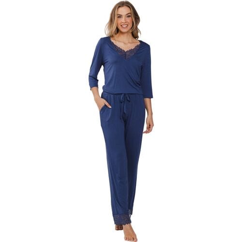 Pastunette Premium Pyjama Midnight - Blauw - EcoVero Viscose - Maat 36