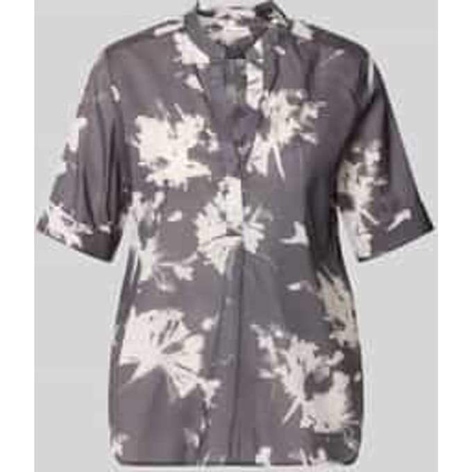 relaxed fit blouse met korte mouwen van puur katoen