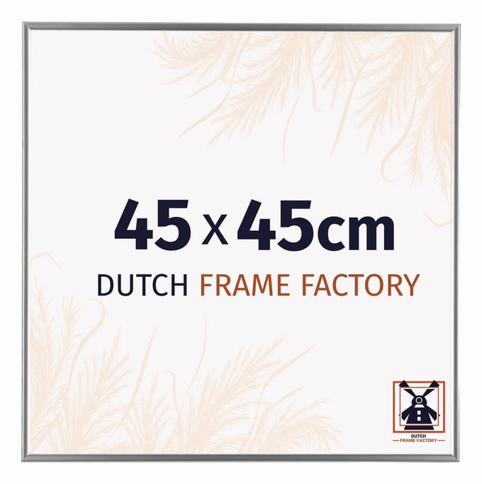 Fotolijst 45x45 cm - Kunststof - Zilver Hoogglans - Easy