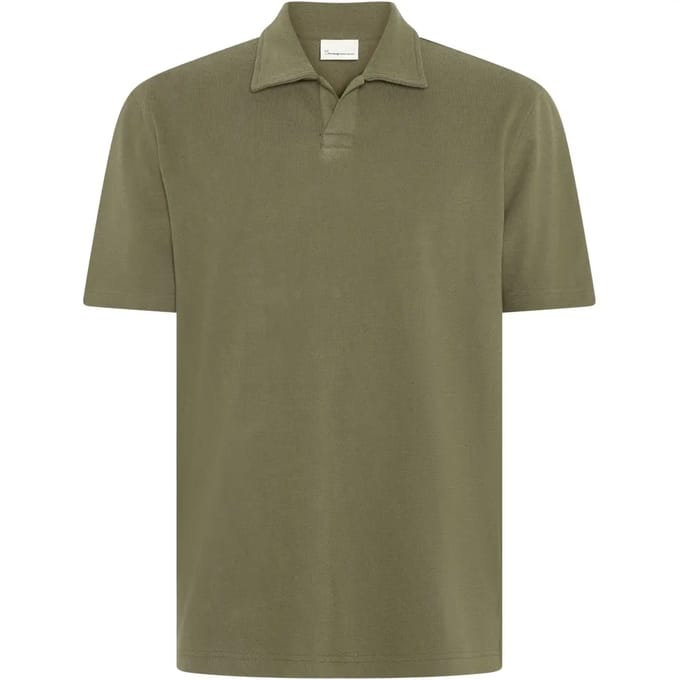 Polo bouclé KnowledgeCotton Apparel Loose
