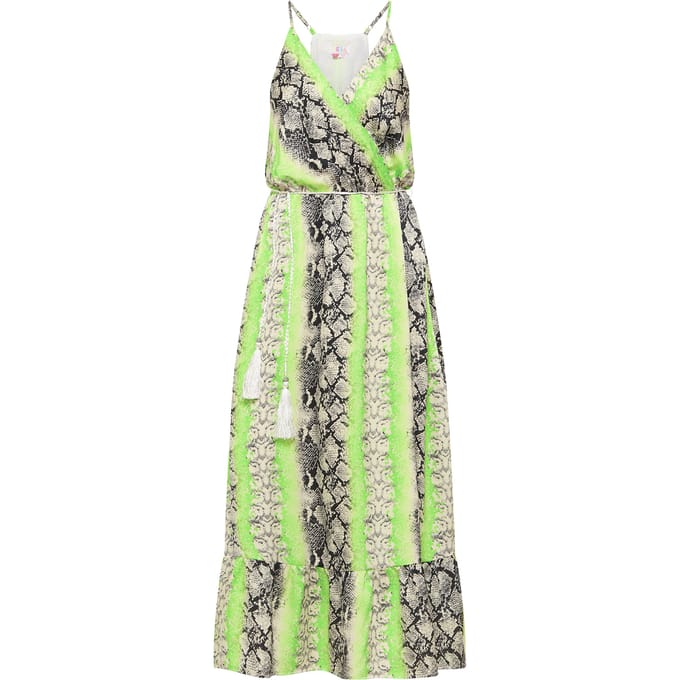 IZIA Maxi-jurk met slangenprint Dames Groen Veelkleurig