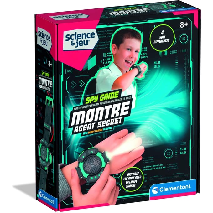 CLEMENTONI - Montre agent secret blue