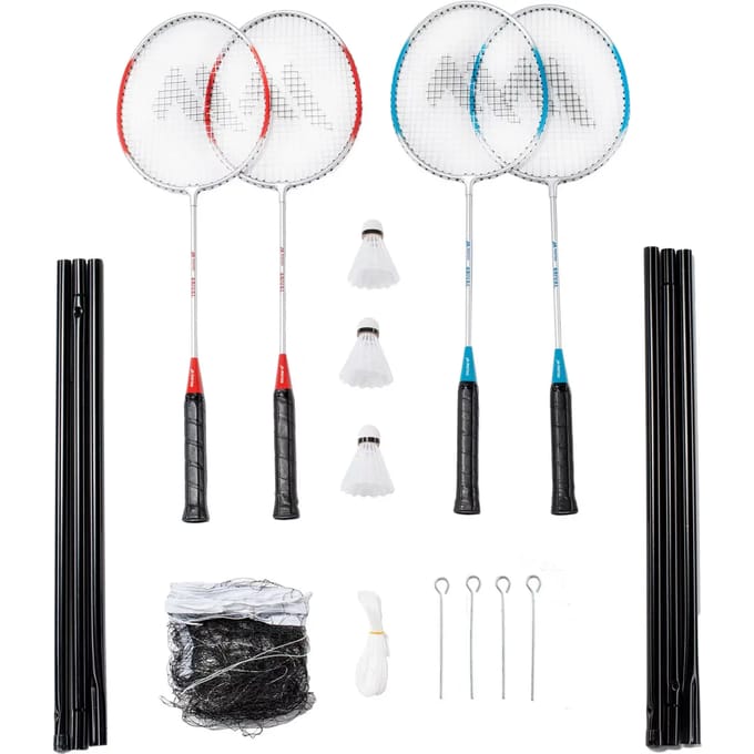Martes 4xrival Badmintonset Zilver
