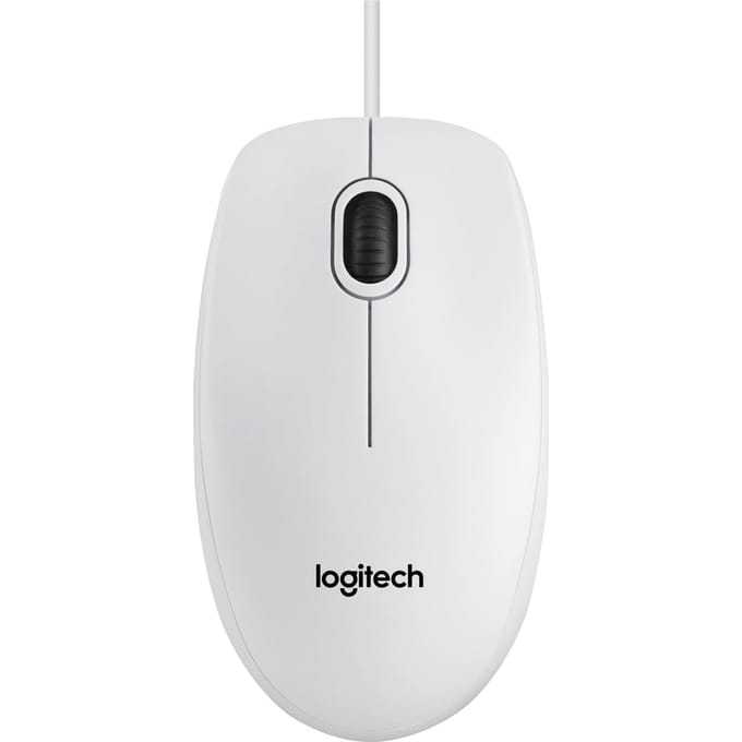 Logitech B100 Optica PCl Mouse - White - Muis - Optisch - 3 knoppen - Wit