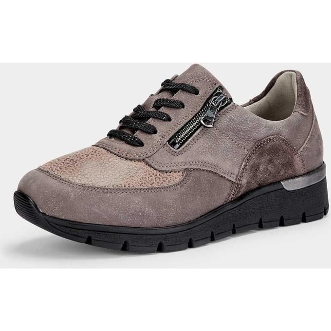 Sneakers met loopzool met luchtkussentjes - taupe - Gr. 3,5 van Goldner Fashion