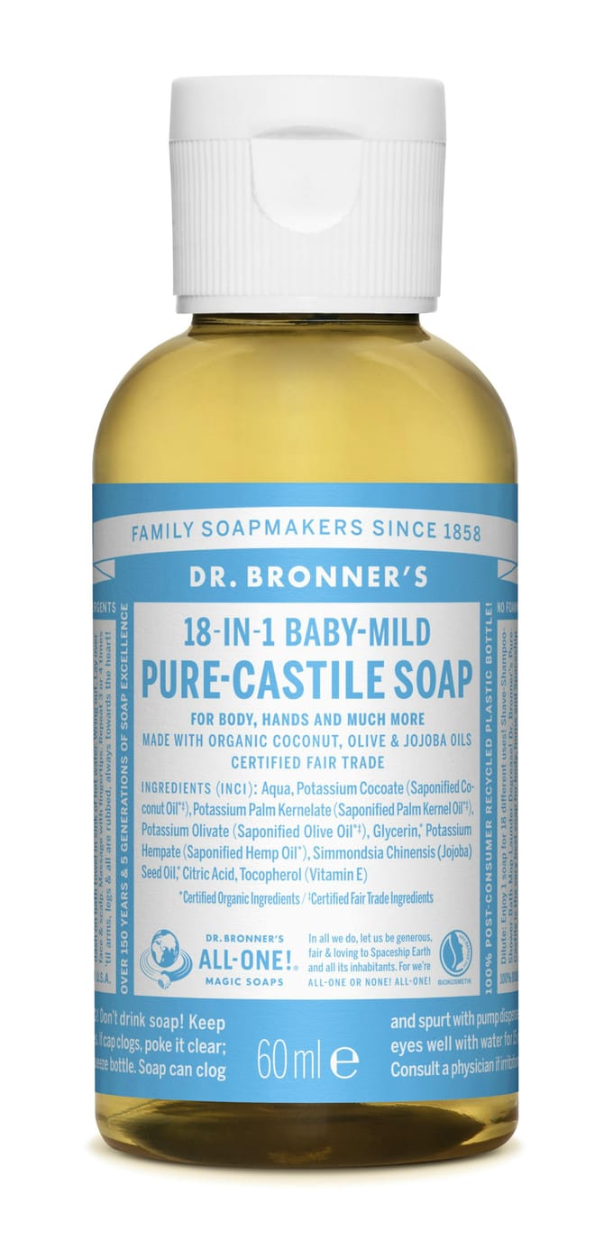 Dr. Bronner&rsquo;s Magic Soap Baby Unscented 60 ml