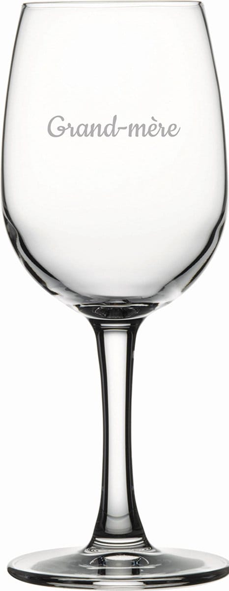 Witte wijnglas gegraveerd - 26cl - Grand-mère