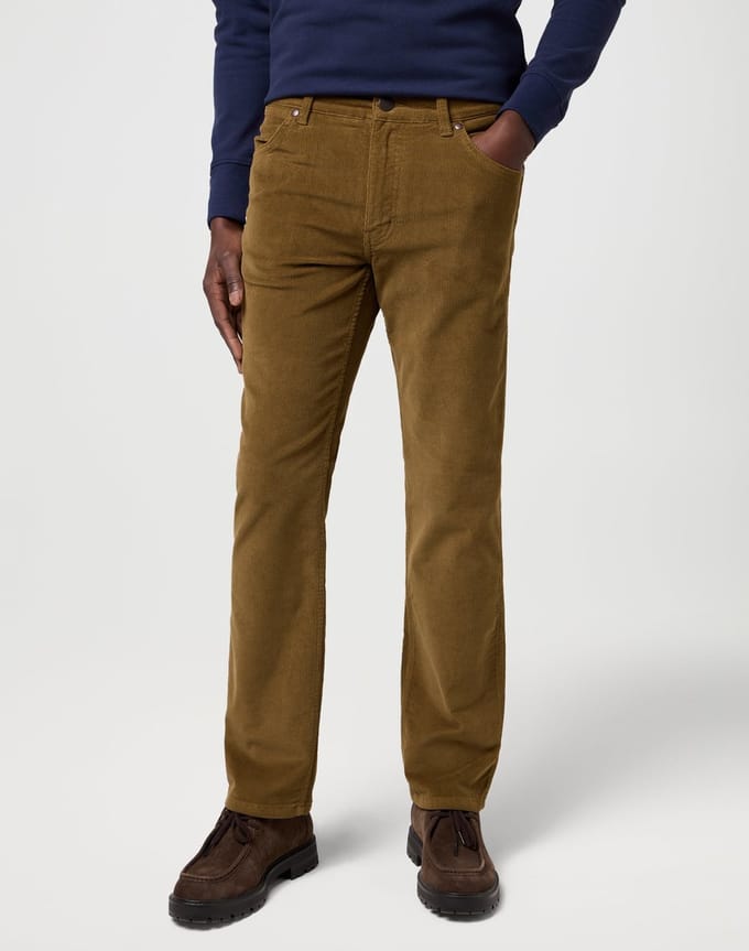 Wrangler - Greensboro - Heren Regular-fit Corduroy - Kangaroo