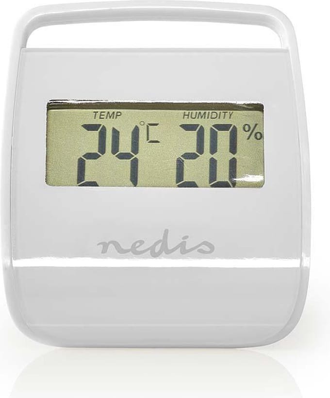 Nedis Digitale thermometer - Binnen - Binnentemperatuur - Luchtvochtigheid binnenshuis - Wit