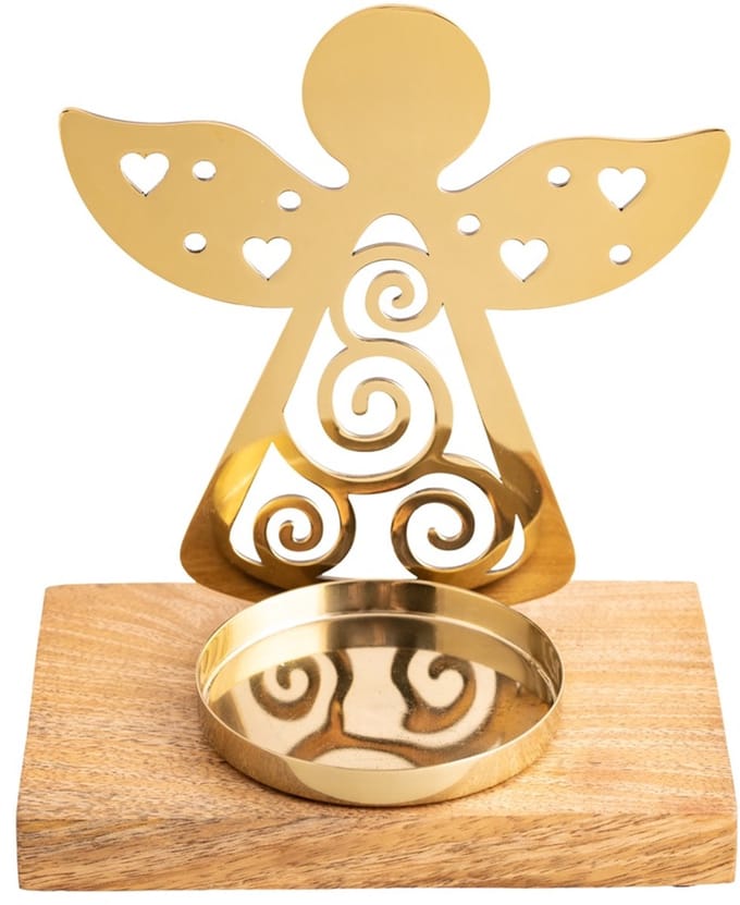 Gouden Hartengel met Kaarshouder