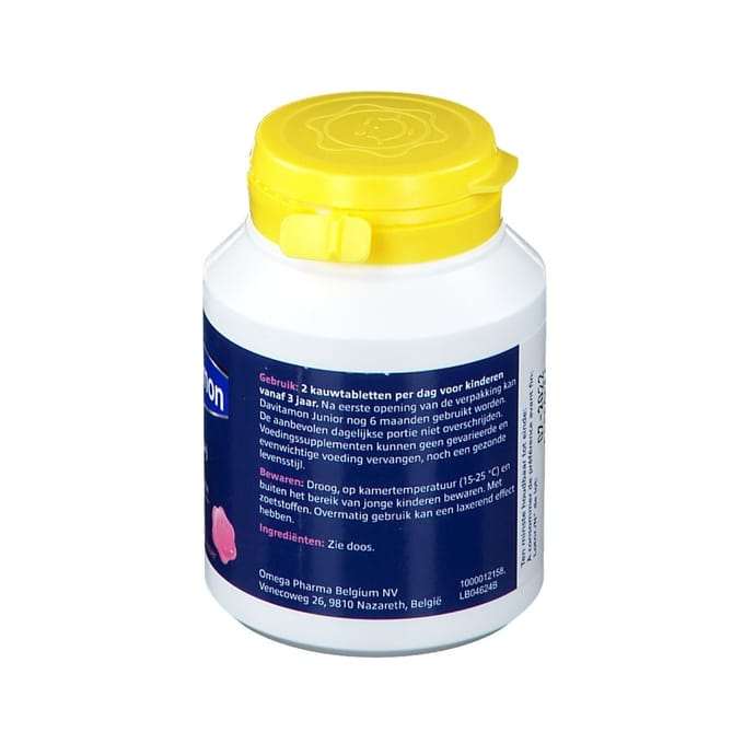 Davitamon® Junior Framboos Multivitamines - 120 Kauwtabletten Vanaf 3 Jaar