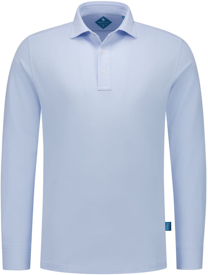 District Indigo Pique Performance Polo LS Light Blue (7.42.410.780 - 017)