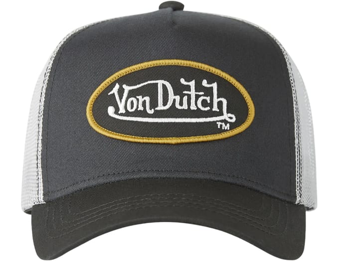 Von Dutch - Snapback Trucker Cap CLA6 | One Size | Verstelbaar | Druksluiting - Zwart / Grijs