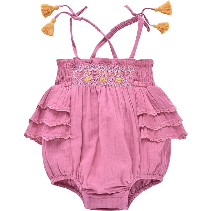 Louise Misha Rompers Emmaline Raspberry Taglia: 6M | Body per Neonato Outlet | kids | Rosa