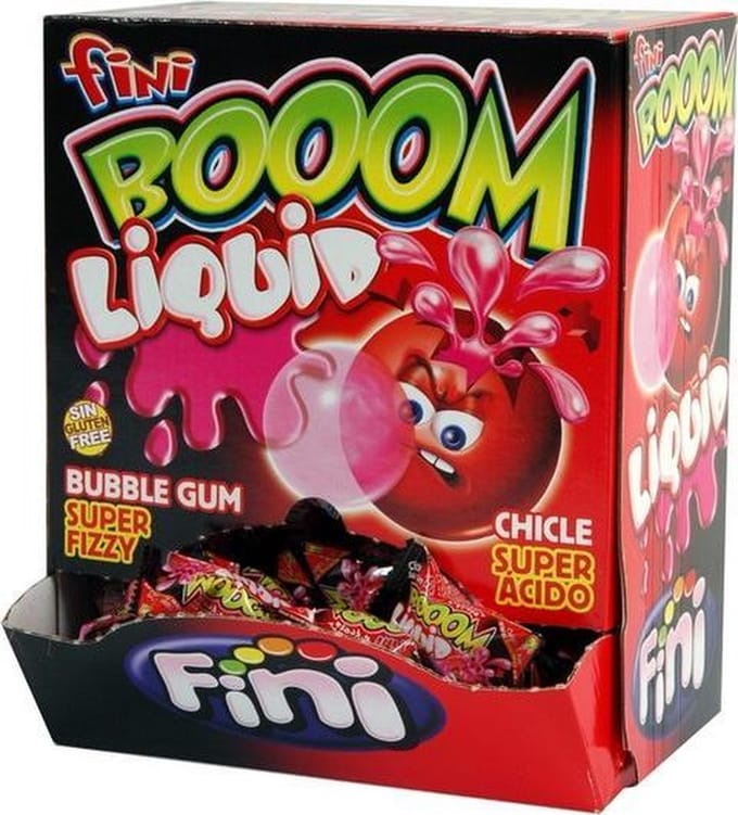 Fini - Booom liquid Bubble Gum Aardbei - 200 stuks