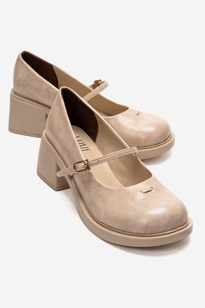 Luanda Mary Jane schoenen met blokhak