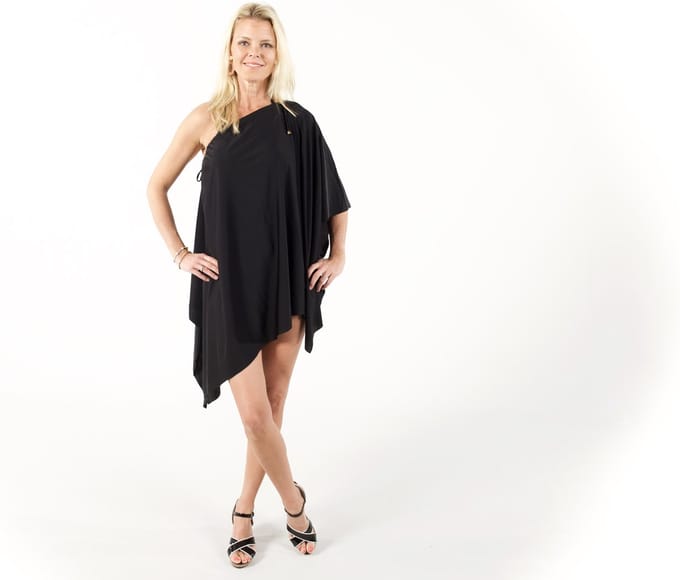 Donne del Sole - Strandjurk Sierra - Strandrok - Strapless strandjurk - Zwart