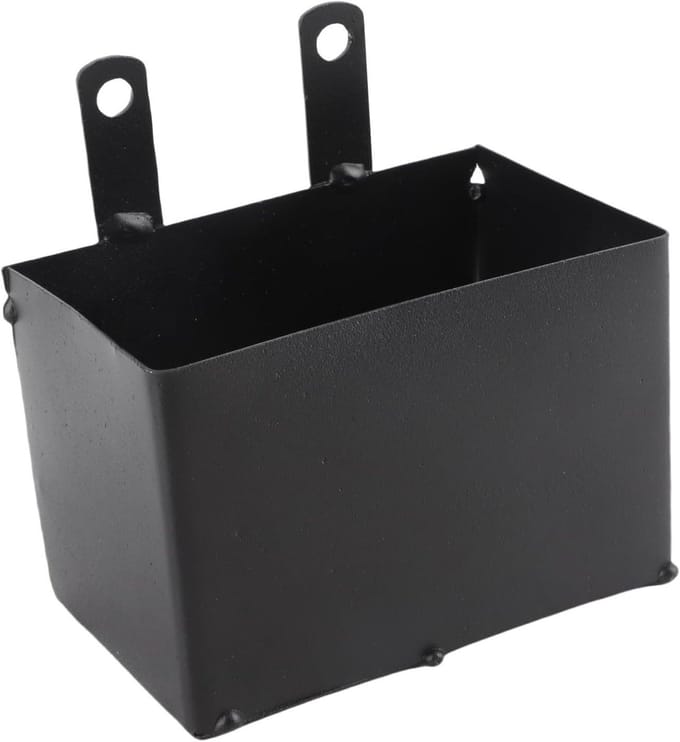 Motorfiets Batterijhouder - Accubak Metaal - Motoronderhoud - Robuuste Constructie - 116 x 76 x 72 mm - Zwart
