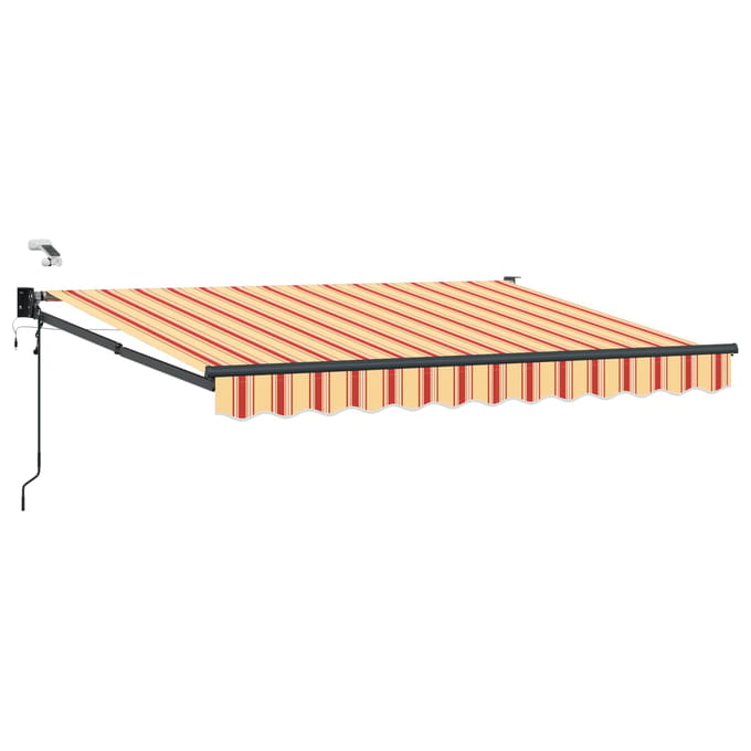 vidaXL - Elektrisch - Uitschuifbare - Zonneluifel - Multikleur - 3,5 - x - 2,5 - m
