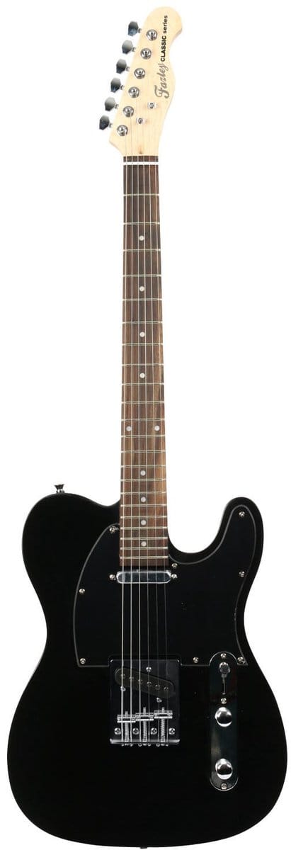 Elektrische Gitaar - 2 Single-Coils - Voor Beginners - Linde Body - Black - Classic Series