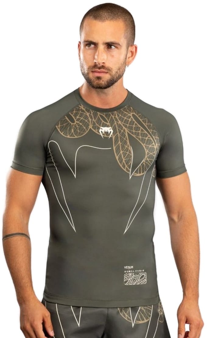 Venum Serpenti Rash Guard Kaki Brons Ivoor - M