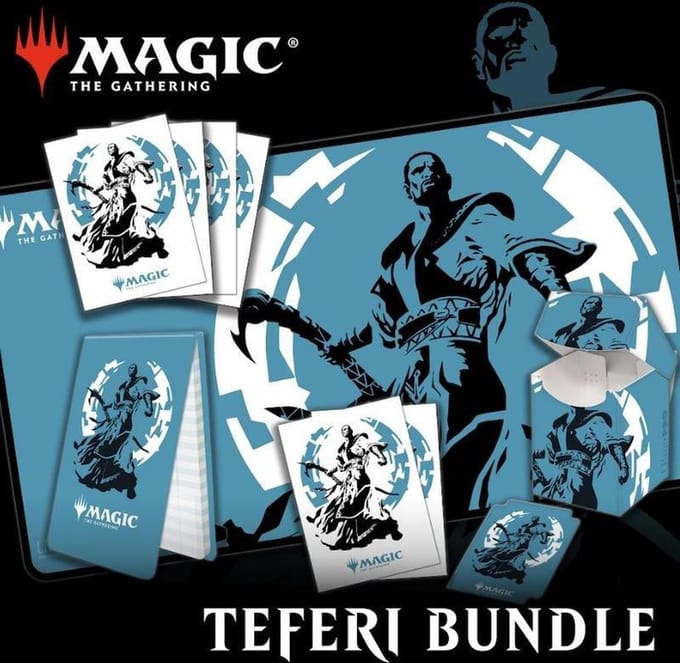 Magic: The Gathering - Accessories Teferi Bundle - Playmat + Sleeves